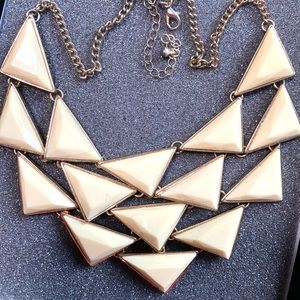 Geometric Cream Necklace